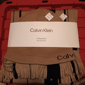 Calvin klein scarve and hat set